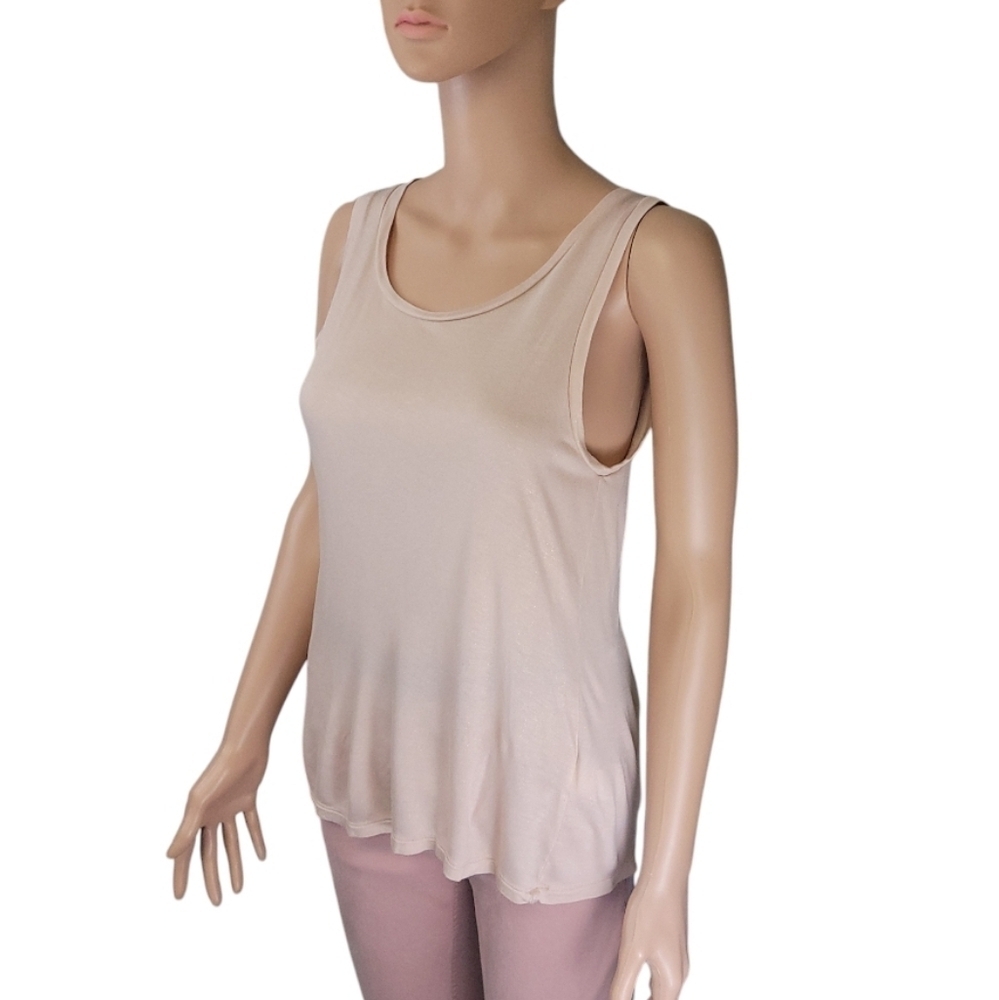 Banana‎ Republic Womens Cream Color Tank Top With Metallic Thread Size XS